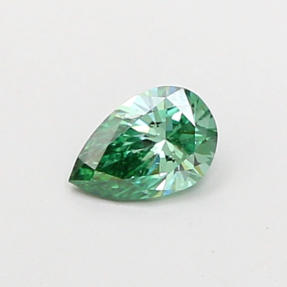 0.27 ct Pear Fancy Vivid Green Lab-Grown Diamond
