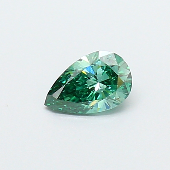 0.28 ct Pear Fancy Vivid Green Lab-Grown Diamond