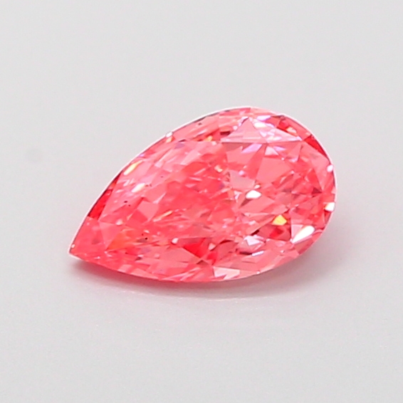 0.48 ct Pear Fancy Vivid Pink Lab-Grown Diamond