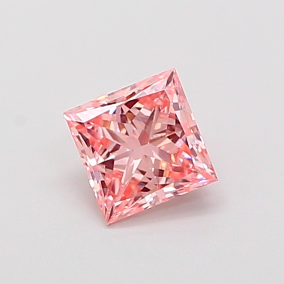 0.47 ct Princess Fancy Vivid Pink Lab-Grown Diamond