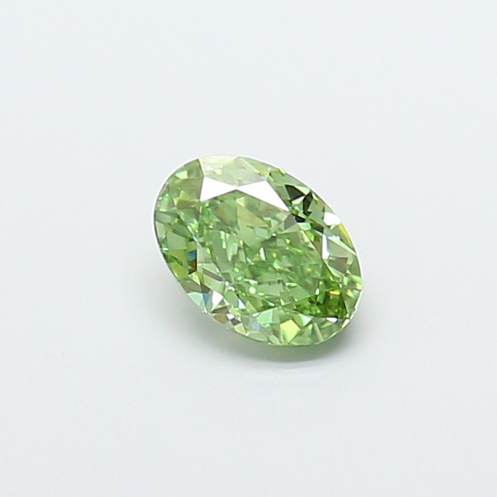 0.09 ct Oval Fancy Vivid Green Lab-Grown Diamond