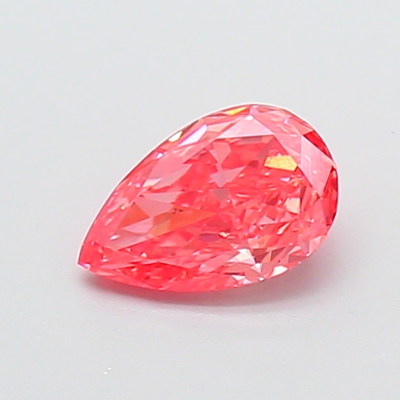 0.57 ct Pear Fancy Vivid Pink Lab-Grown Diamond