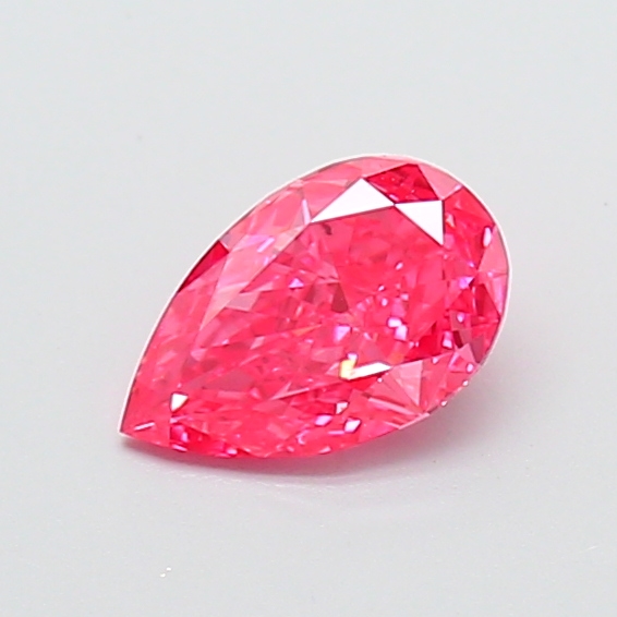 0.57 ct Pear Fancy Vivid Pink Lab-Grown Diamond