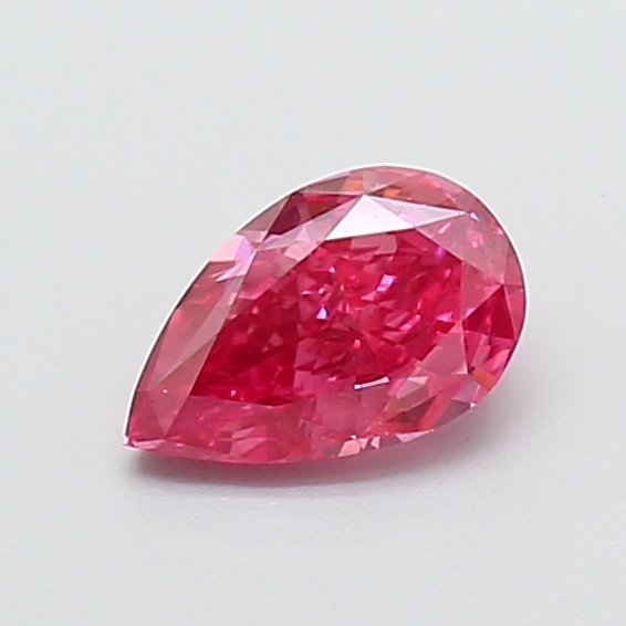 0.65 ct Pear Fancy Vivid Pink Lab-Grown Diamond