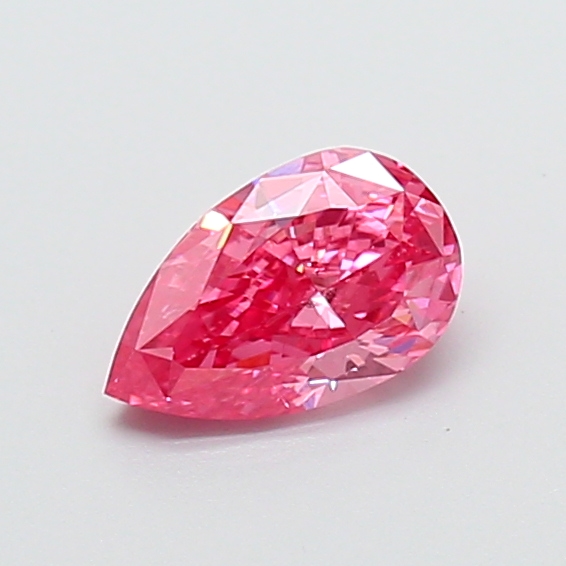 0.61 ct Pear Fancy Vivid Pink Lab-Grown Diamond