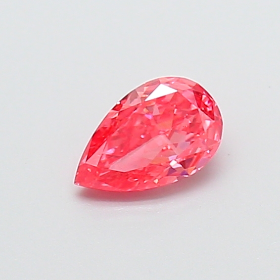 0.38 ct Pear Fancy Vivid Pink Lab-Grown Diamond