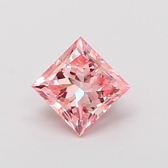 0.53 ct Princess Fancy Vivid Pink Lab-Grown Diamond