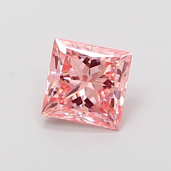 0.62 ct Princess Fancy Vivid Pink Lab-Grown Diamond
