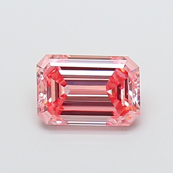 0.66 ct Emerald Fancy Vivid Pink Lab-Grown Diamond