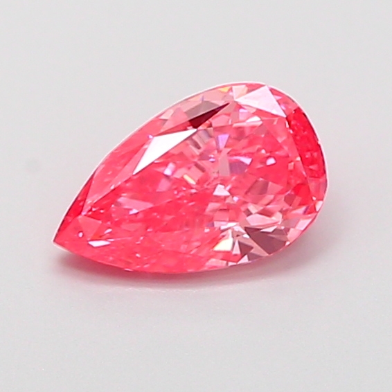 0.64 ct Pear Fancy Vivid Pink Lab-Grown Diamond