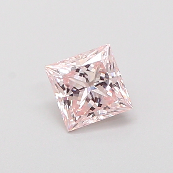 0.39 ct Princess Fancy Vivid Pink Lab-Grown Diamond