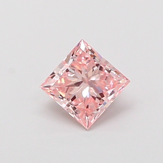 0.12 ct Princess Fancy Vivid Pink Lab-Grown Diamond