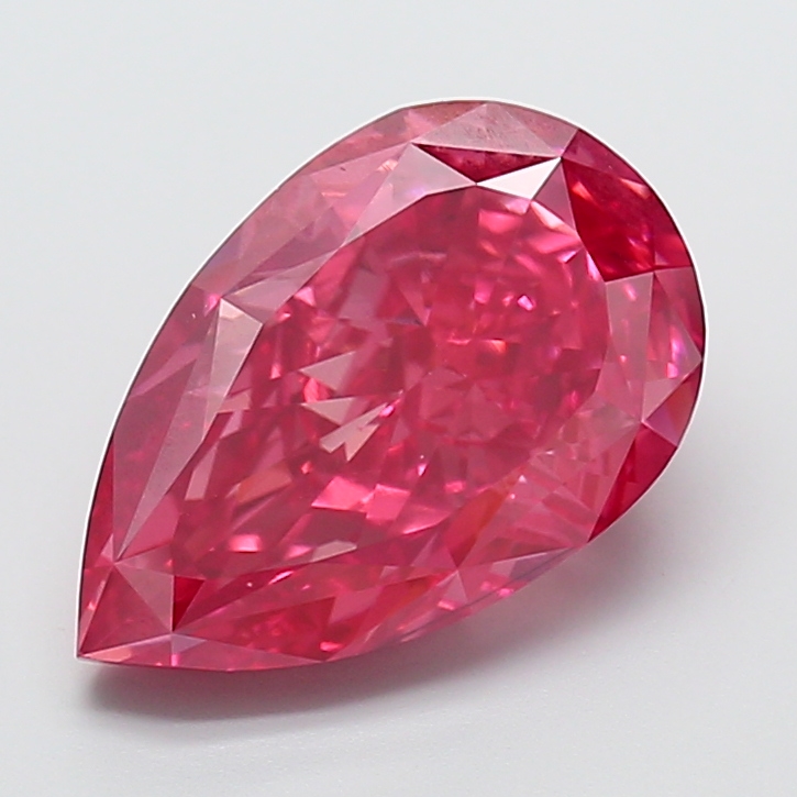 6.00 ct Pear Fancy Vivid Pink Lab-Grown Diamond