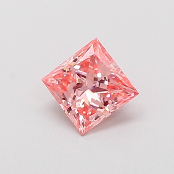 0.36 ct Princess Fancy Vivid Pink Lab-Grown Diamond