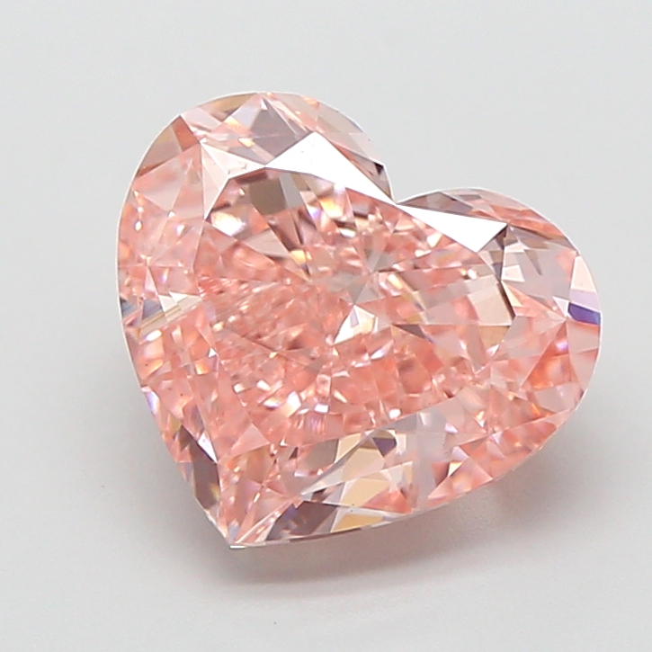 3.02 ct Heart Fancy Vivid Pink Lab-Grown Diamond