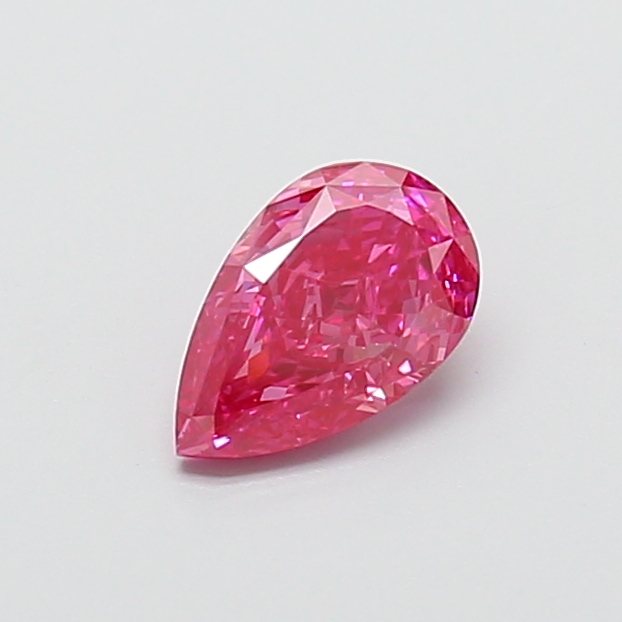 0.91 ct Pear Fancy Vivid Pink Lab-Grown Diamond