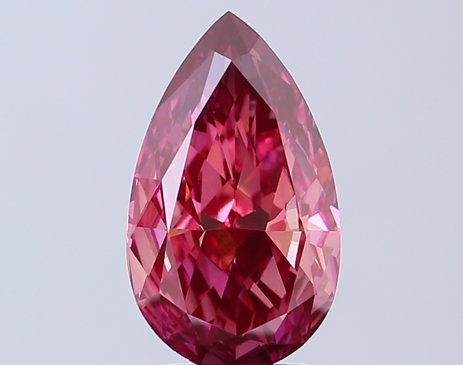 3.17 ct Pear, Fancy Vivid Brown VS1 CVD