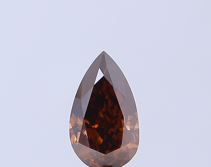 0.68 ct Pear, Fancy Vivid Brown VS1 CVD