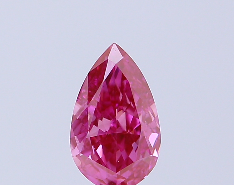 0.52 ct Pear, Fancy Vivid Purple VS1 CVD