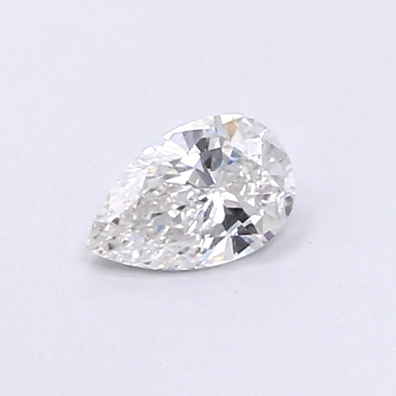 Actual 0.28 carat E Pear lab-grown diamond